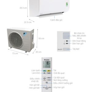 Thông số kỹ thuật Máy lạnh Daikin 1.5 HP FTC35NV1V